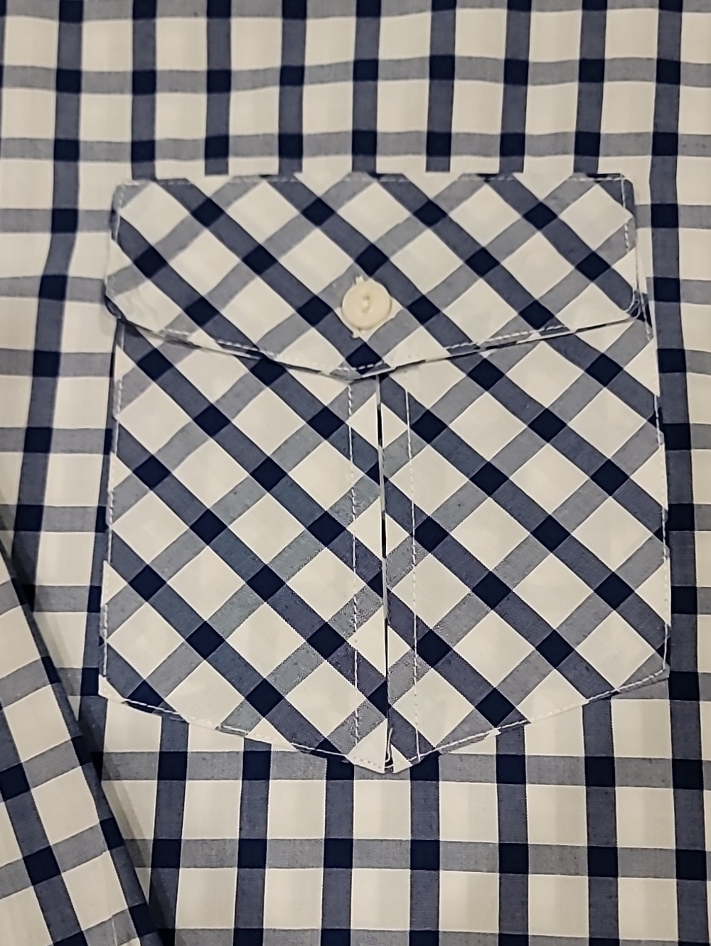 Izod Navy White Long Sleeve Camp Shirt XXL - Picture 7 of 12